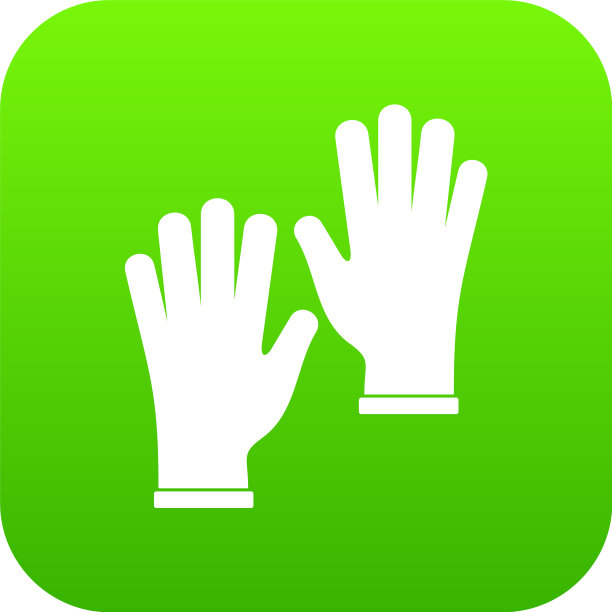 医用手套图标数字绿色图片下载
