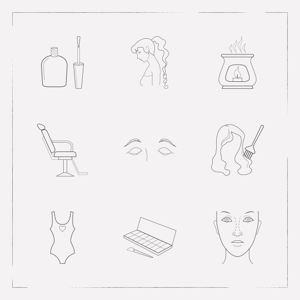 一套漂亮的图标线条样式符号用图片下载