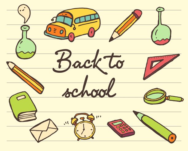 学校图标手绘集图片下载