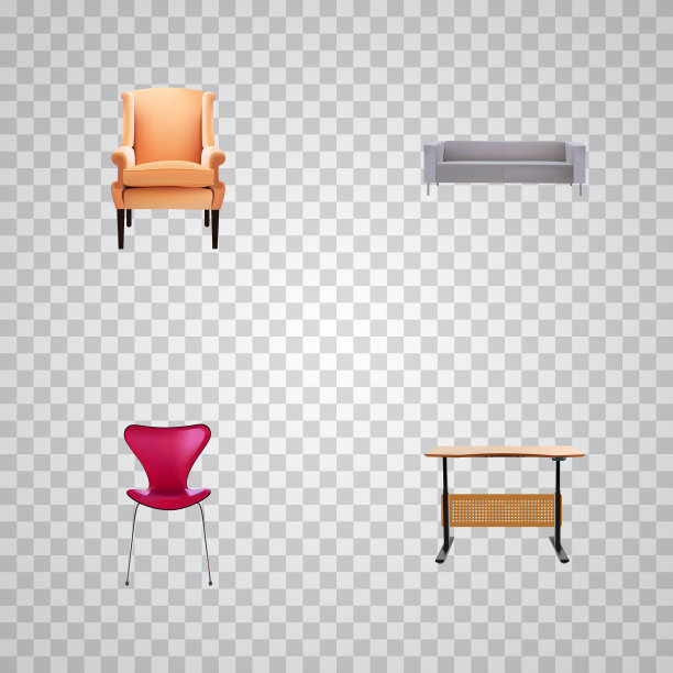 设计一套具有写实符号的椅子沙发图片下载