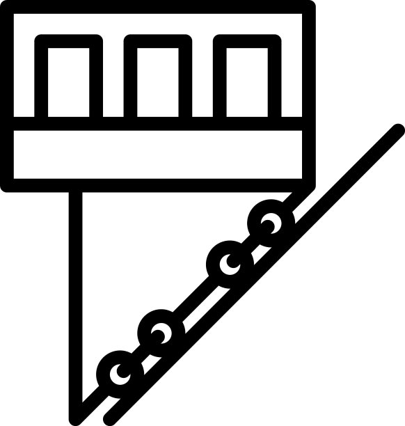 缆索铁路图标线条风格图片下载