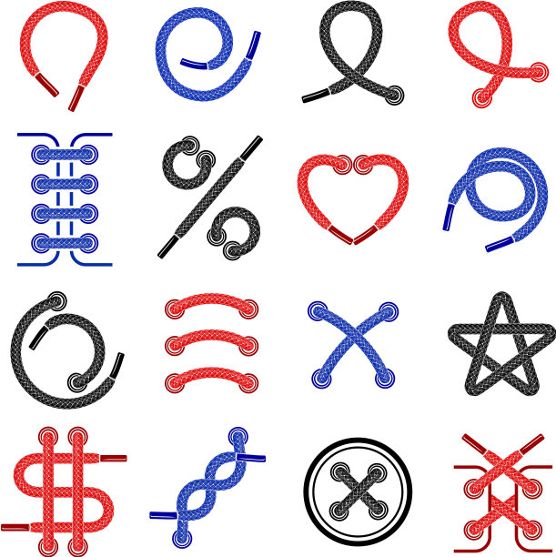 鞋子蕾丝图标设置简单的风格图片下载