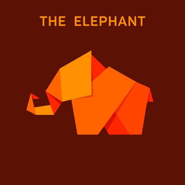 大象扁平式设计动物图片下载