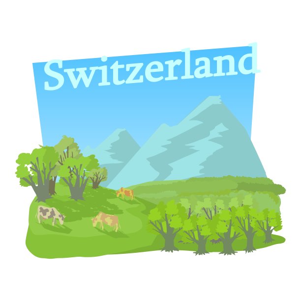 小瑞士图标卡通风格图片下载