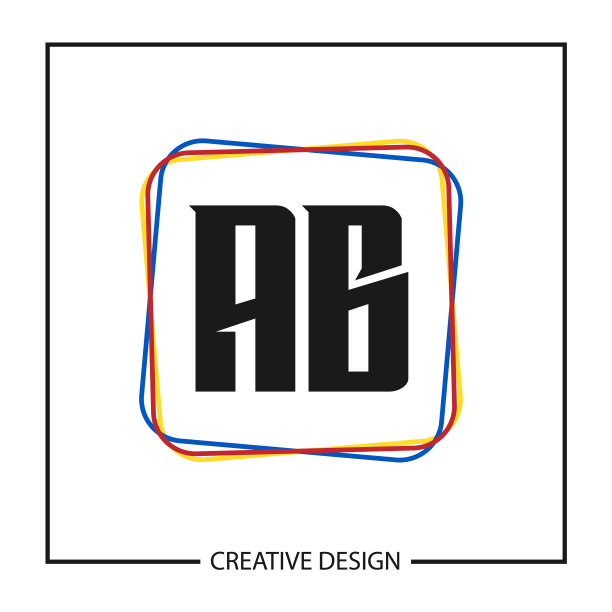 字母AB logo设计模板图片下载