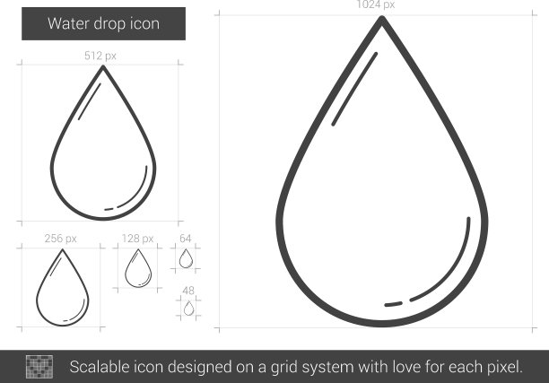 水滴线图标图片下载