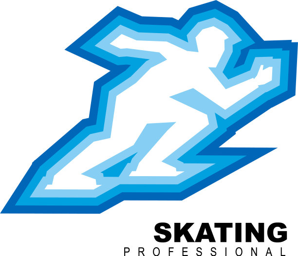 运动员穿着冰鞋滑得很快图片下载