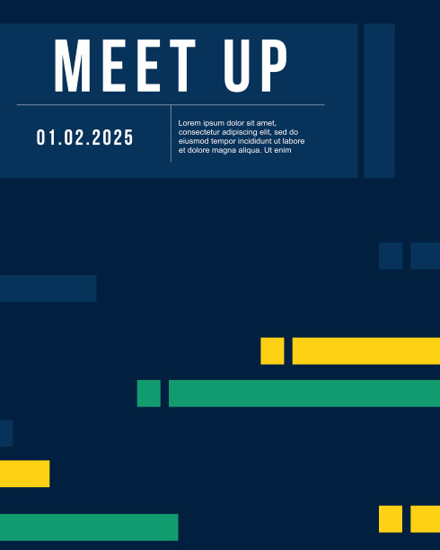 酷炫的彩色背景相遇卡设计图片下载