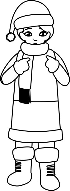 可爱的小男孩和冬天的衣服图片下载