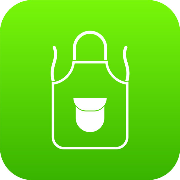 围裙与口袋图标数字绿色图片下载