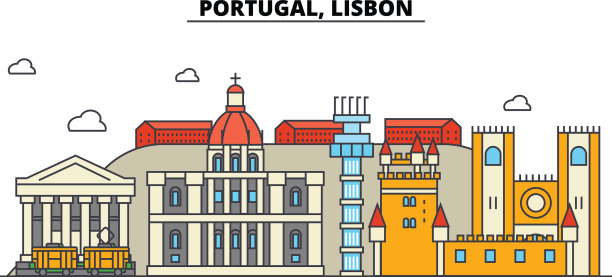 葡萄牙里斯本城市天际线建筑图片下载