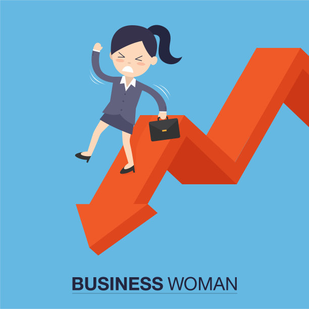 女商人跌倒了图片下载