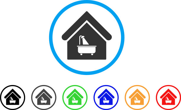 浴室圆形图标图片下载