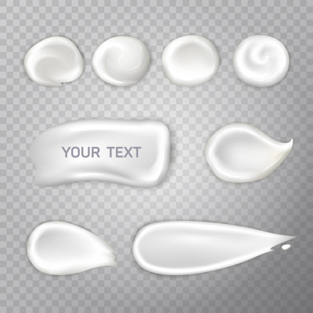 白色霜滴元素和涂抹图片下载