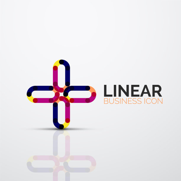 抽象的花朵或星星极简的线性图标图片下载