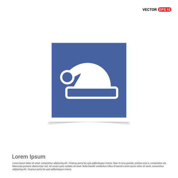 圣诞老人帽子图标-蓝色相框图片下载