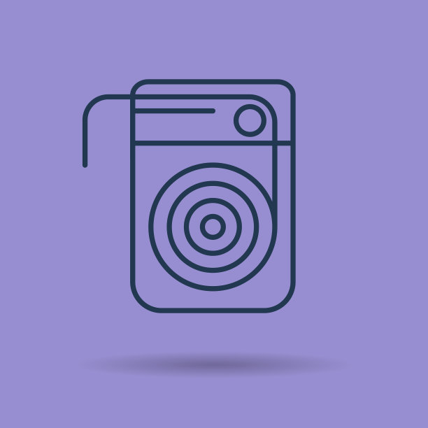 牙线的孤立线性图标图片下载