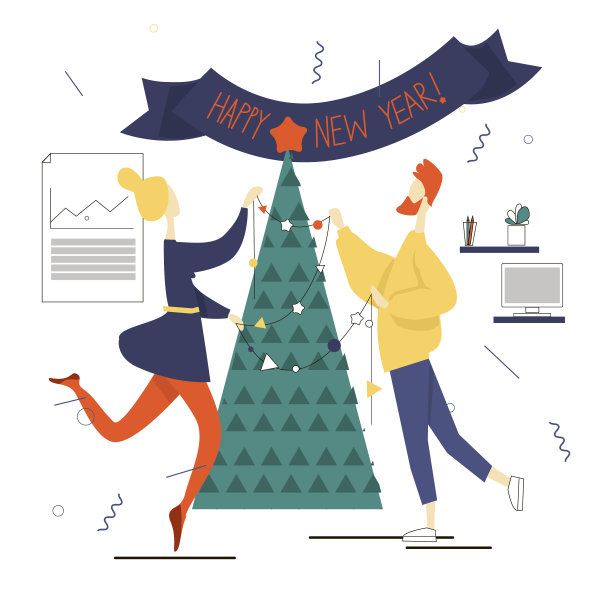 新年在办公室装饰圣诞图片下载