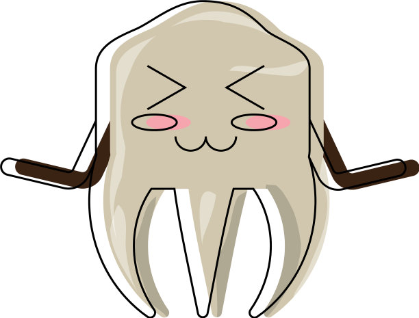 卡哇伊牙齿图标形象图片下载