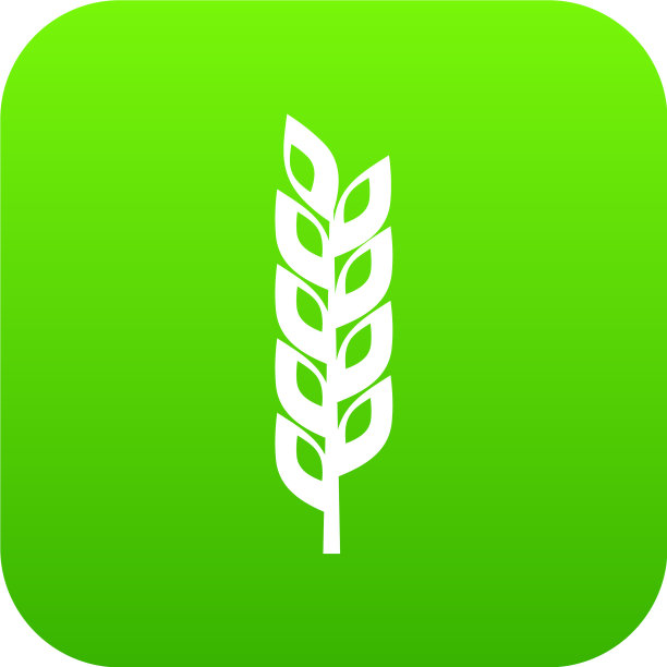 谷物穗图标数字绿色图片下载