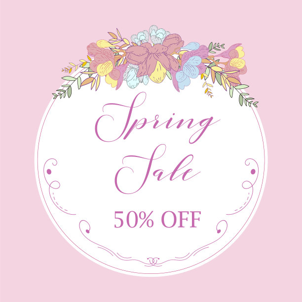 春季大减价，横幅大减价，海报大减价，传单大减价图片下载