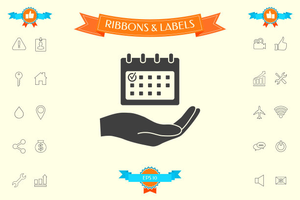 计划时间管理手握日历图片下载