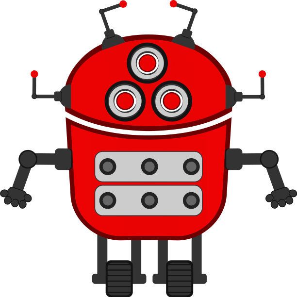 孤立的可爱的机器人图片下载