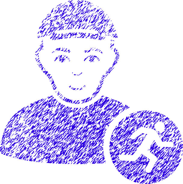 跑步者图标grunge水印图片下载