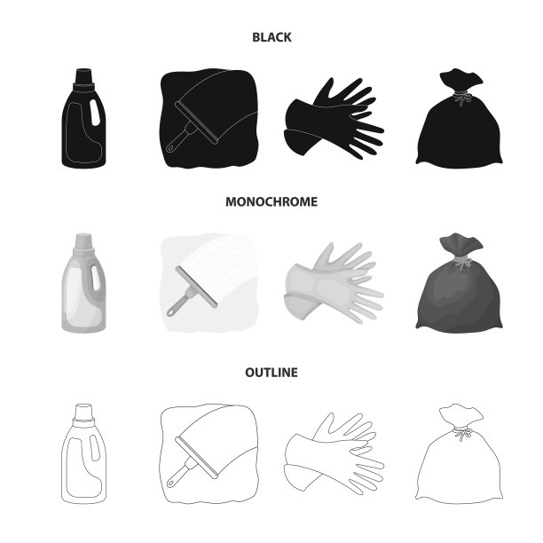 洗洁精，粉红色瓶子，黄色手套图片下载