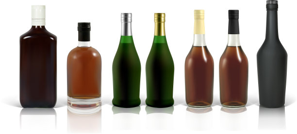 一套照片现实的威士忌白兰地和苏格兰威士忌图片下载