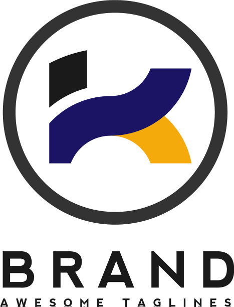 字母k和圆形标志设计简单模板不一样图片下载