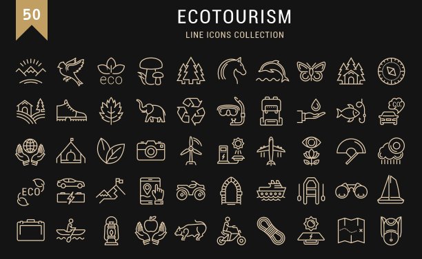 设置直线图标生态旅游图片下载