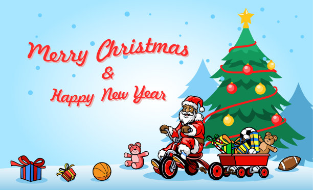 接下来骑自行车问候圣诞老人图片下载