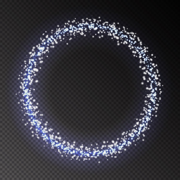 圆与星透明光效果图片下载