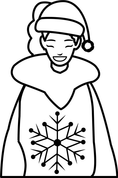 穿着冬天衣服的年轻女子图片下载