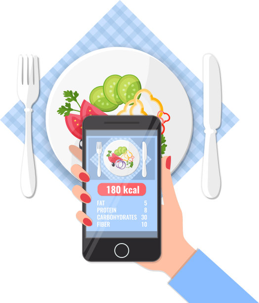 手机上的应用程序计算卡路里的照片上图片下载