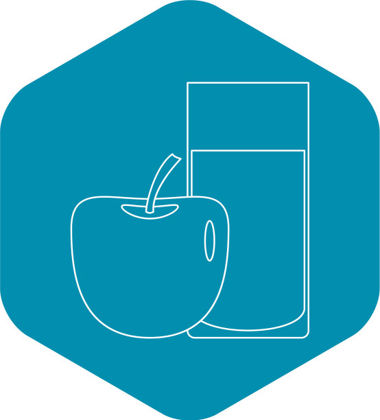 玻璃和苹果图标轮廓风格图片下载