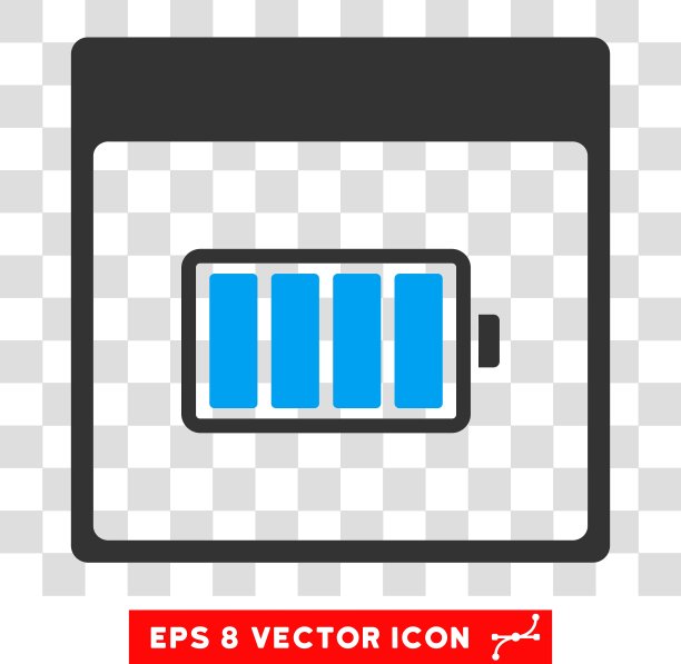 电池日历页Eps图标图片下载
