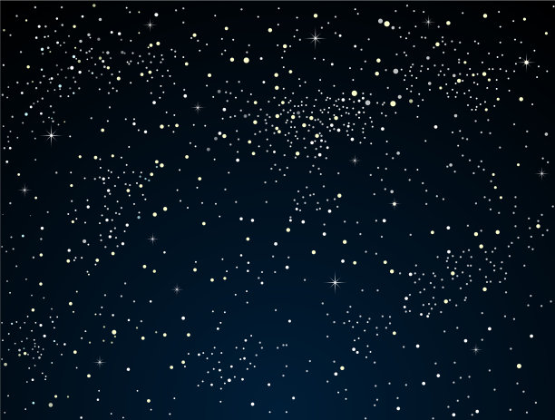 繁星满天，闪烁着蓝色的光芒图片下载
