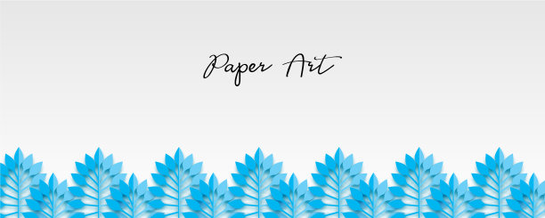 纸折纸鲜草横幅图片下载