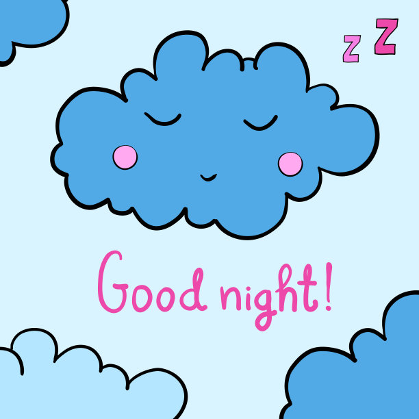 卡通睡觉云图片下载