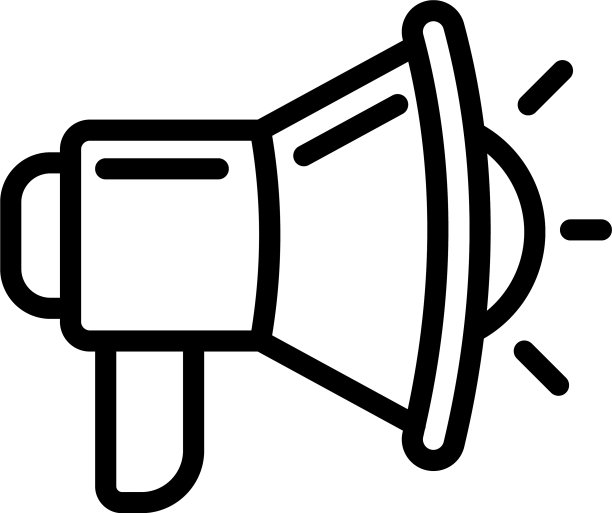 扩音器图标轮廓风格图片下载