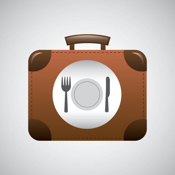 概念旅游餐厅旅行箱复古设计图片下载