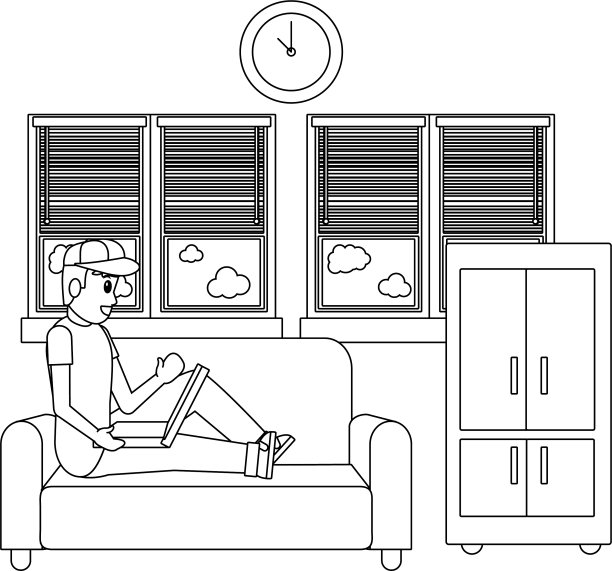 年轻人卡通图片下载