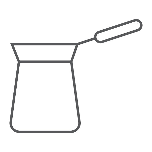 土耳其咖啡壶细线图标图片下载