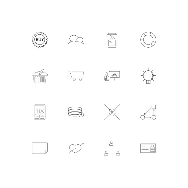 业务线性瘦图标集概述简单图片下载