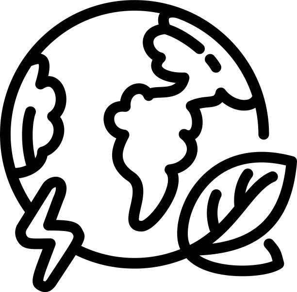 生态地球图标轮廓样式图片下载