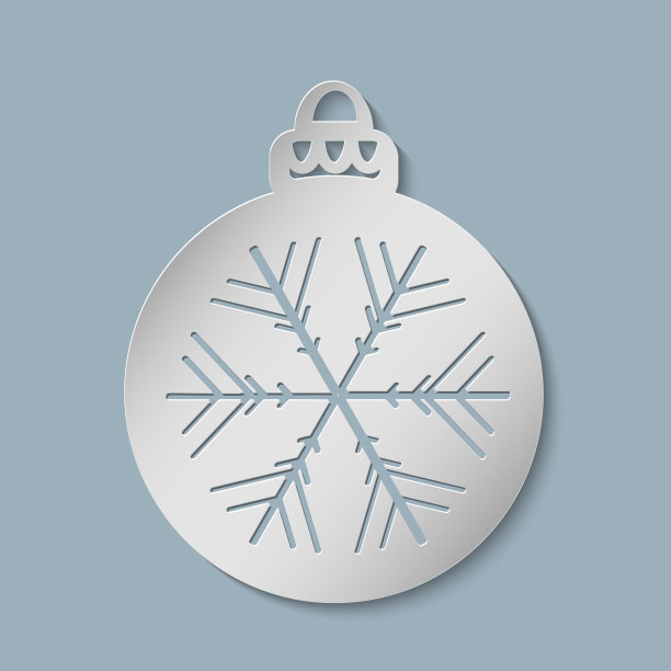 用纸剪成的圣诞球图片下载