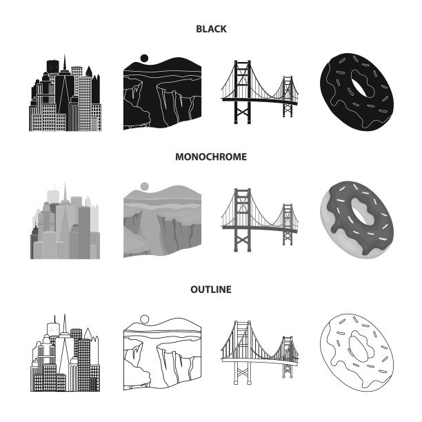 一个大城市，大峡谷，金门大桥图片下载