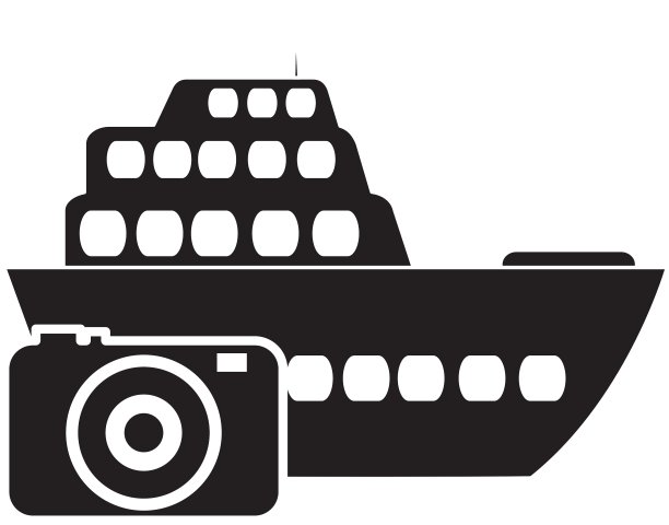 邮轮和摄影相机图标图片下载